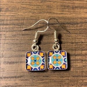 Earrings. Talavera style. Handcrafted.